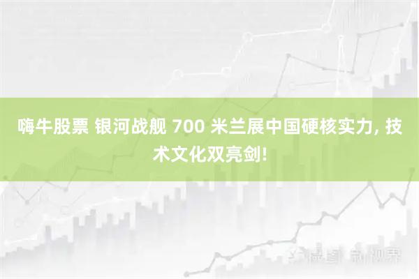 嗨牛股票 银河战舰 700 米兰展中国硬核实力, 技术文化双亮剑!